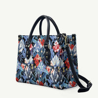 Hawaii Tropicana Blue Pattern Leather Bag - Wonder Print Shop