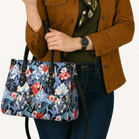 Hawaii Tropicana Blue Pattern Leather Bag - Wonder Print Shop