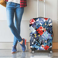 Hawaii Tropicana Blue Pattern Luggage Cover - Wonder Print Shop