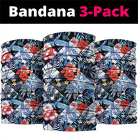 Hawaii Tropicana Blue Pattern Neck Gaiter - Wonder Print Shop