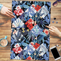 Hawaii Tropicana Blue Pattern Puzzle - Wonder Print Shop