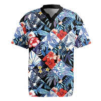 Hawaii Tropicana Blue Pattern Rugby Jersey - Wonder Print Shop