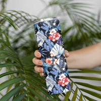 Hawaii Tropicana Blue Pattern Skinny Tumbler - Wonder Print Shop