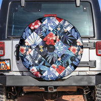 Hawaii Tropicana Blue Pattern Spare Tire Cover - Wonder Print Shop