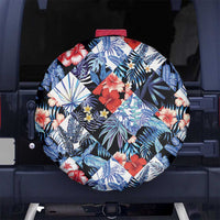 Hawaii Tropicana Blue Pattern Spare Tire Cover - Wonder Print Shop