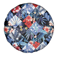 Hawaii Tropicana Blue Pattern Spare Tire Cover - Wonder Print Shop