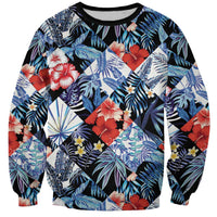 Hawaii Tropicana Blue Pattern Sweatshirt - Wonder Print Shop