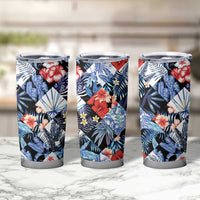 Hawaii Tropicana Blue Pattern Tumbler Cup - Wonder Print Shop