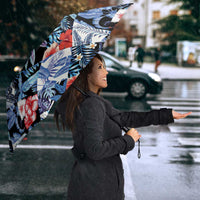 Hawaii Tropicana Blue Pattern Umbrella - Wonder Print Shop