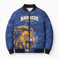 Custom Karachi Cricket Kings Bomber Puffer Jacket Yeh Hai Karachi - Wonder Print Shop