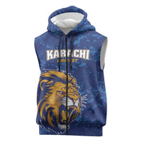 Custom Karachi Cricket Kings Sleeveless Zip Hoodie Yeh Hai Karachi - Wonder Print Shop
