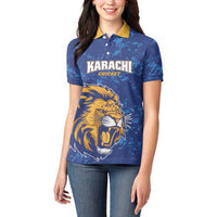 Custom Karachi Cricket Kings Women Polo Shirt Yeh Hai Karachi - Wonder Print Shop