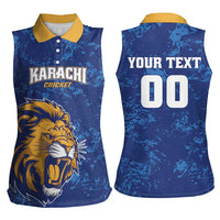 Custom Karachi Cricket Kings Women Sleeveless Polo Shirt Yeh Hai Karachi - Wonder Print Shop