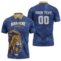 Custom Karachi Cricket Kings Zipper Polo Shirt Yeh Hai Karachi - Wonder Print Shop
