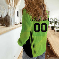 Custom Lahore Cricket Qalandars Women Casual Shirt Dama Dam Mast Qalandar - Wonder Print Shop