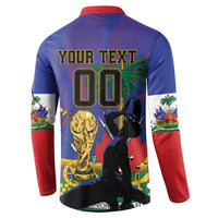 Custom Haiti World Football 2026 Button Sweatshirt Go Les Grenadiers - Wonder Print Shop