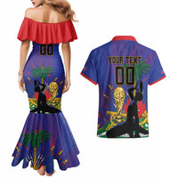 Custom Haiti World Football 2026 Couples Matching Mermaid Dress and Hawaiian Shirt Go Les Grenadiers - Wonder Print Shop