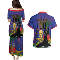 Custom Haiti World Football 2026 Couples Matching Puletasi and Hawaiian Shirt Go Les Grenadiers - Wonder Print Shop
