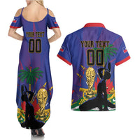 Custom Haiti World Football 2026 Couples Matching Summer Maxi Dress and Hawaiian Shirt Go Les Grenadiers - Wonder Print Shop