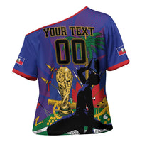 Custom Haiti World Football 2026 Cross Shoulder Shirt Go Les Grenadiers - Wonder Print Shop