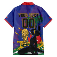 Custom Haiti World Football 2026 Family Matching Off The Shoulder Long Sleeve Dress and Hawaiian Shirt Go Les Grenadiers - Wonder Print Shop