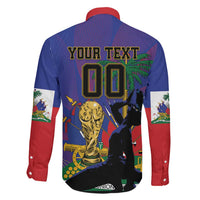 Custom Haiti World Football 2026 Family Matching Off Shoulder Maxi Dress and Hawaiian Shirt Go Les Grenadiers - Wonder Print Shop