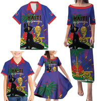 Custom Haiti World Football 2026 Family Matching Puletasi and Hawaiian Shirt Go Les Grenadiers - Wonder Print Shop