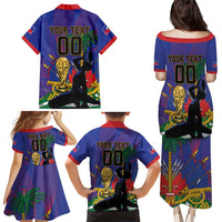 Custom Haiti World Football 2026 Family Matching Puletasi and Hawaiian Shirt Go Les Grenadiers - Wonder Print Shop