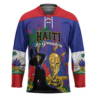 Custom Haiti World Football 2026 Hockey Jersey Go Les Grenadiers - Wonder Print Shop