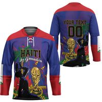 Custom Haiti World Football 2026 Hockey Jersey Go Les Grenadiers - Wonder Print Shop