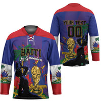Custom Haiti World Football 2026 Hockey Jersey Go Les Grenadiers - Wonder Print Shop