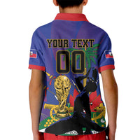 Custom Haiti World Football 2026 Kid Polo Shirt Go Les Grenadiers - Wonder Print Shop