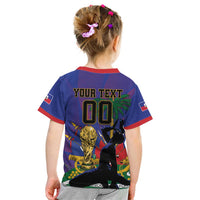 Custom Haiti World Football 2026 Kid T Shirt Go Les Grenadiers - Wonder Print Shop