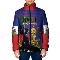 Custom Haiti World Football 2026 Padded Jacket Go Les Grenadiers - Wonder Print Shop