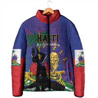 Custom Haiti World Football 2026 Padded Jacket Go Les Grenadiers - Wonder Print Shop