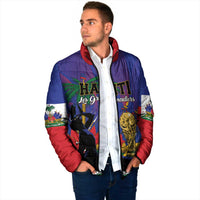 Custom Haiti World Football 2026 Padded Jacket Go Les Grenadiers - Wonder Print Shop