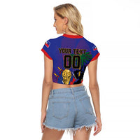 Custom Haiti World Football 2026 Raglan Cropped T Shirt Go Les Grenadiers - Wonder Print Shop