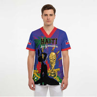 Custom Haiti World Football 2026 Scrub Top Go Les Grenadiers - Wonder Print Shop