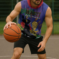 Custom Haiti World Football 2026 Sleeveless Hoodie Go Les Grenadiers - Wonder Print Shop