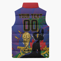 Custom Haiti World Football 2026 Sleeveless Puffer Jacket Go Les Grenadiers - Wonder Print Shop
