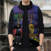 Custom Haiti World Football 2026 Sleeveless Puffer Jacket Go Les Grenadiers - Wonder Print Shop