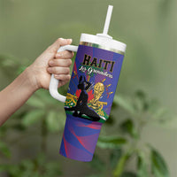 Haiti World Football 2026 Tumbler With Handle Go Les Grenadiers - Wonder Print Shop