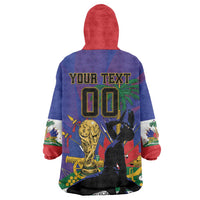 Custom Haiti World Football 2026 Wearable Blanket Hoodie Go Les Grenadiers - Wonder Print Shop