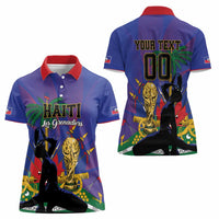 Custom Haiti World Football 2026 Women Polo Shirt Go Les Grenadiers - Wonder Print Shop