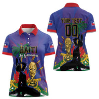 Custom Haiti World Football 2026 Women Polo Shirt Go Les Grenadiers - Wonder Print Shop