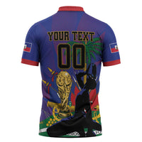 Custom Haiti World Football 2026 Zipper Polo Shirt Go Les Grenadiers - Wonder Print Shop