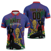 Custom Haiti World Football 2026 Zipper Polo Shirt Go Les Grenadiers - Wonder Print Shop