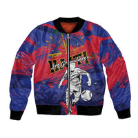 Custom Ekip Foutbol Ayiti 2026 Bomber Jacket Haiti Grenadye Alaso - Wonder Print Shop