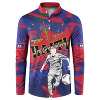 Custom Ekip Foutbol Ayiti 2026 Button Sweatshirt Haiti Grenadye Alaso - Wonder Print Shop