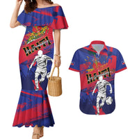 Custom Ekip Foutbol Ayiti 2026 Couples Matching Mermaid Dress and Hawaiian Shirt Haiti Grenadye Alaso - Wonder Print Shop